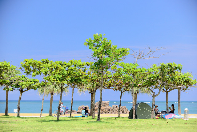 -沖繩 X 安良波公園 X 南國限定海灘、陽傘、棕梠樹-