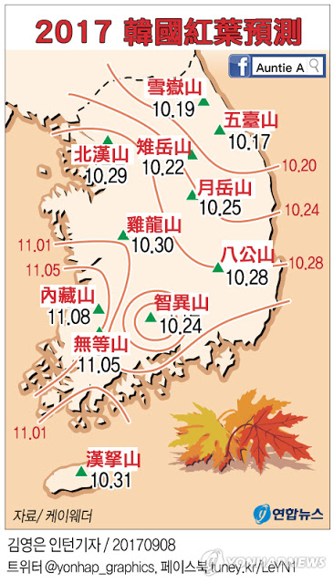 【2017韓國紅葉 】內藏山哪裏好拍好玩！ 全部告訴你！（入門級賞楓路線）